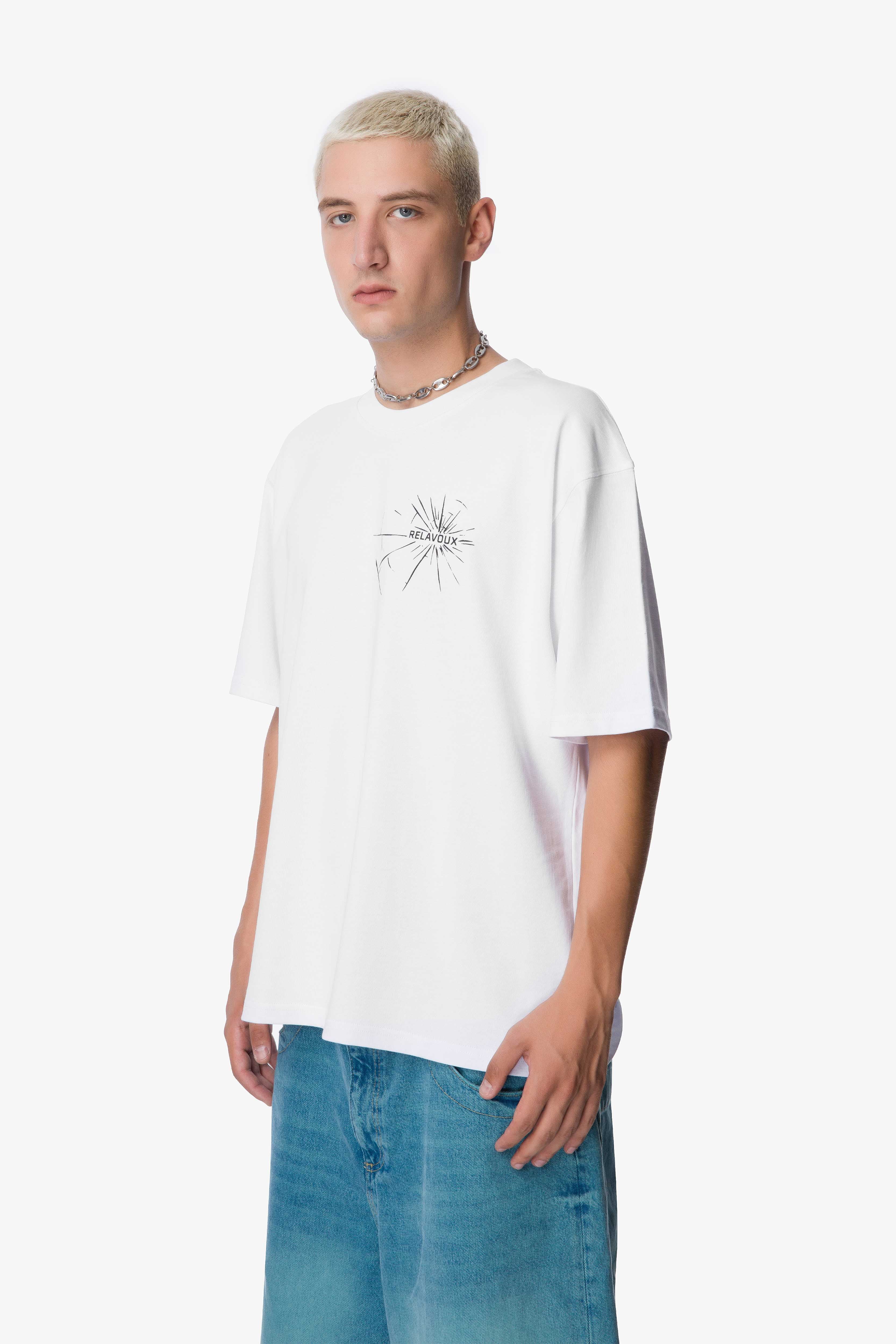 シャツ RENDING HALF T WHITE Men's T-shirt with runway set print | White | Diesel