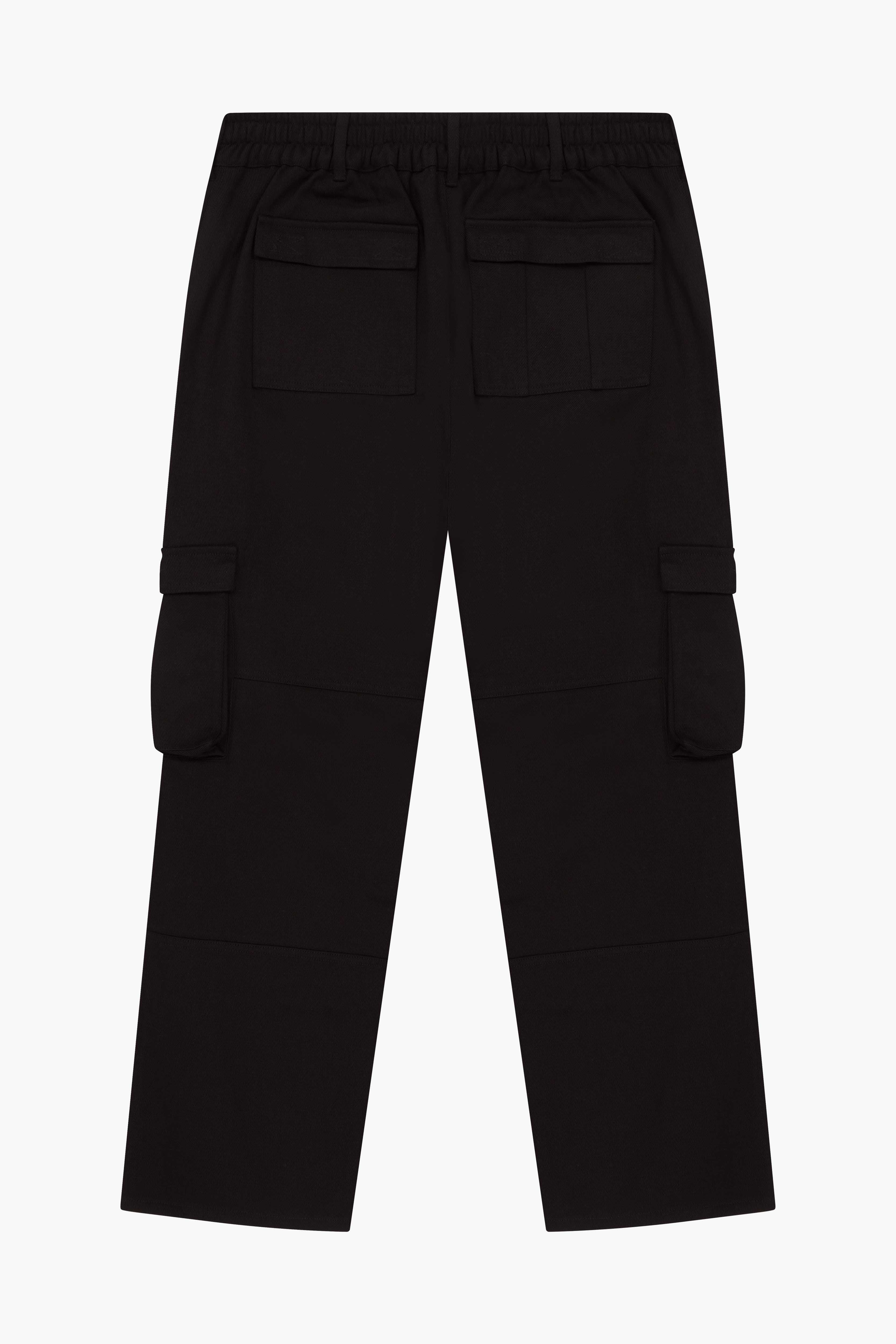 RLVX 1000 Black Cargo Pants | Unisex 100% Cotton Gabardine